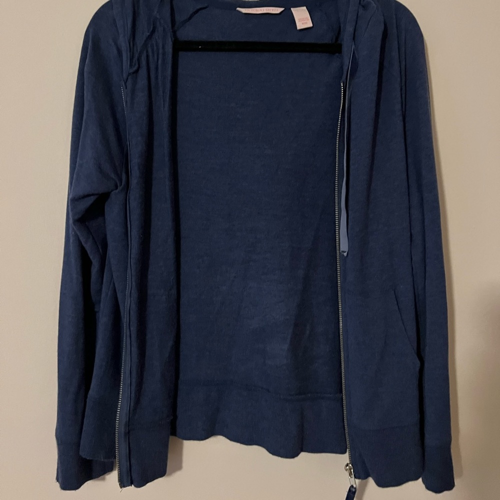 Victoria Secret PINK - blue zip up hoodie